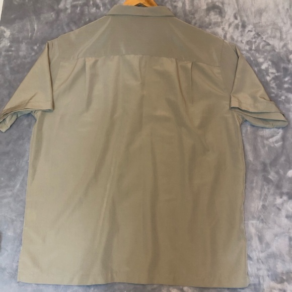 Island Republic Men's Button-down Short Sleeve Shirt, Green Size 2XL - Picture 7 of 8